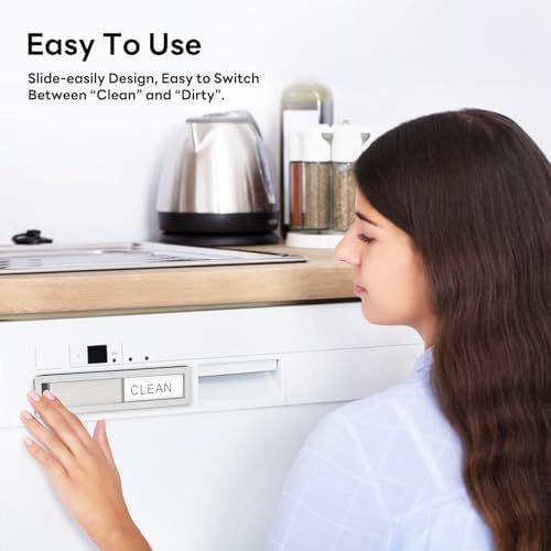 KitchenTour Dishwasher Magnet Clean Dirty Sign, Premium Stainless Steel - Image 3