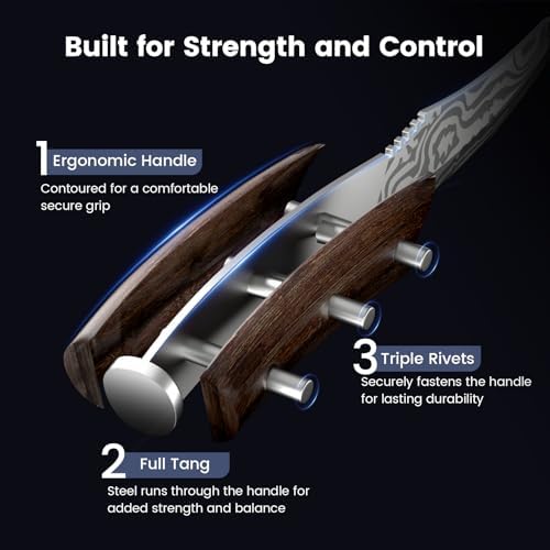 SYOKAMI Steak Knives Set of 6, Portable Leather Roll & Individual Sheaths - Image 6