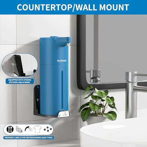 Automatic Soap Dispenser Touchless, Hands-Free, Multi Adjustable Volume, Long Battery Life, Compatible with Thick & Thin Dish/Hand Soap for Bathroom and Kitchen, Easy for Toddlers, Blue - Image 3