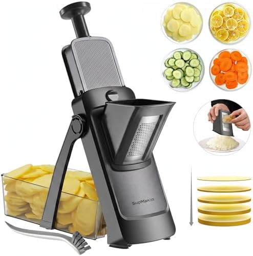 SupMaKin Safe Mandoline Slicer Plus, Adjustable Potaot slicer 1-8 mm by SafeMandolineSlicerChopper