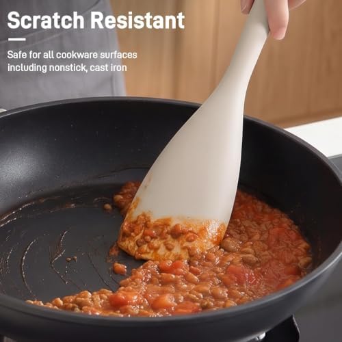 3 PACK Silicone Cooking Spatula & Spoon for Nonstick Cookware - Image 3