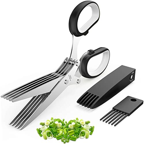 2026 Upgraded Herb Scissors, 5-Blade Kitchen Herb Shears by JOFUYU