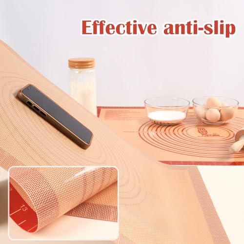 Non-slip Silicone Pastry Mat Extra Large Measurements 16''x 26'' Baking Mat - Image 3