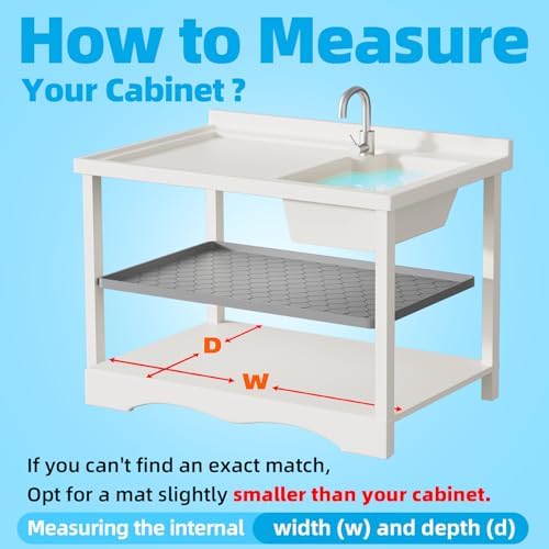 Winisok Waterproof Under Sink Mat 31" x 22", Silicone Mat, Dark Gray - Image 7