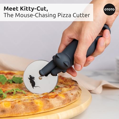 OTOTO Muscateers Bundle of Mary Cat, Katie, Kitty - Jar Scraper Spatula, Soup Ladle, Pizza Cutter - Cute Kitchen Accessories, Spooky Gothic Cat Gifts for Women, Kitchen Gifts, Halloween Gifts - Image 3