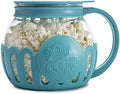 Ecolution Patented Micro-Pop Microwave Popcorn Popper with Temperature Safe Glass, 3-in-1 Lid Measures Kernels and Melts Butter, Made Without BPA, Dishwasher Safe, 1.5-Quart, Teal by Ecolution
