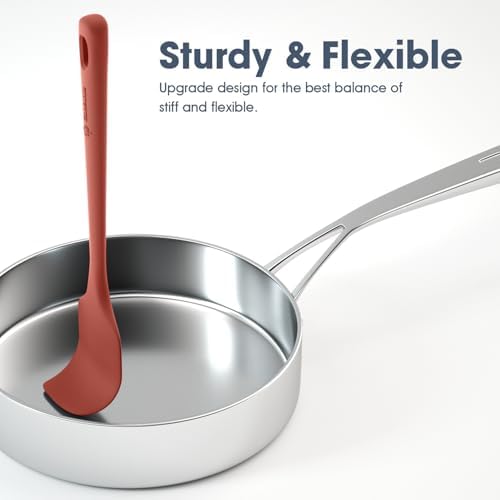 ChefAide 5 Pieces Silicone Spatulas Set, Heat Resistant Rubber Spatula - Image 5