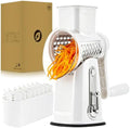 SUSTEAS Rotary Cheese Grater 5 Blades,Kitchen Mandoline Vegetable Slicer by SUSTEAS