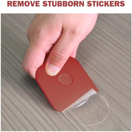 Pan Scraper, 10 Pcs Pot & Dish Scraper Plastic, Sturdy Scraper Kitchen Tool, Red - Image 7