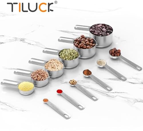TILUCK Stainless Steel Measuring Cups & Spoons Set, Cups and Spoons - Image 5