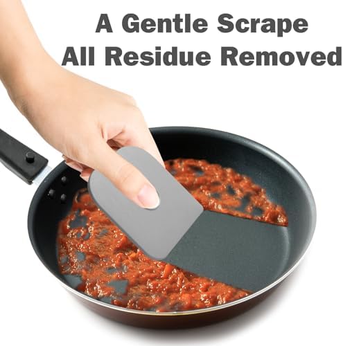 Pan Scraper, 5 Pcs Pot & Dish Scraper Plastic, Sturdy Scraper Kitchen Tool - Image 4