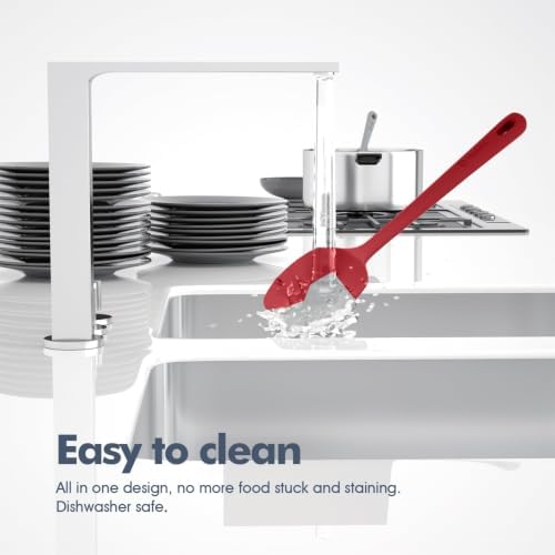 ChefAide 5 Pieces Silicone Spatulas Set, Heat Resistant Rubber Spatula - Image 7