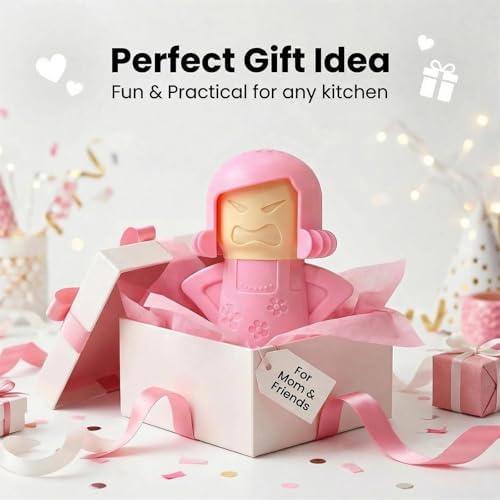 Angry Mama Microwave Cleaner, Vinegar and Water Steam Tool (Pink) - Image 7
