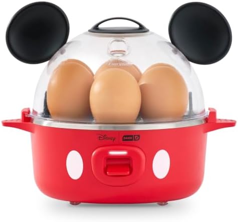 Disney | Dash Mickey Mouse Rapid Egg Cooker, 7 Egg Capacity, Red by Dash