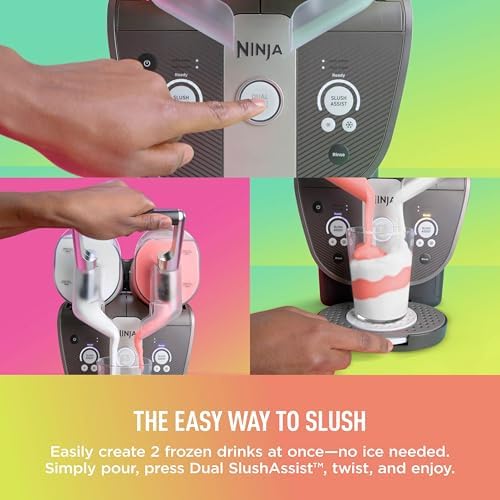 Ninja SLUSHi Twist Smart Frozen Drink Maker with Dual SlushAssist, FS701BL - Image 4