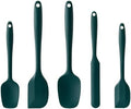 Silicone Spatula Set,5 Piece Food Grade Rubber Spatulas,Dark Green by Hoewina