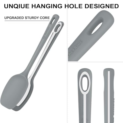 ChefAide 5 Pieces Silicone Spatulas Set, Heat Resistant Rubber Spatula - Image 3