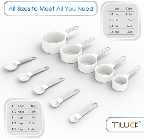 Measuring Cups & Spoons Set, Stackable Cups and Spoons - Image 3