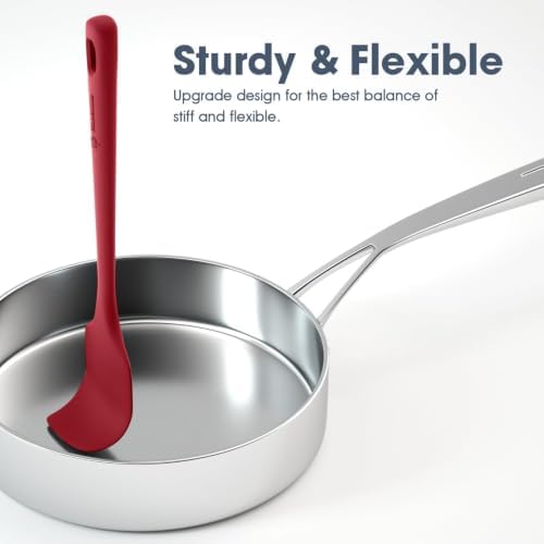 ChefAide 5 Pieces Silicone Spatulas Set, Heat Resistant Rubber Spatula - Image 3