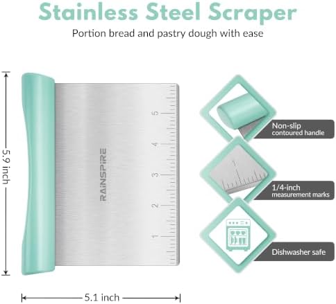 Multi-Purpose Stainless Steel Bench Scraper Dough Blender & Pastry Cutter - Image 2