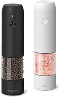 Ultrean Electric Salt and Pepper Grinder Set, Rechargeable,White&Black by Ultrean