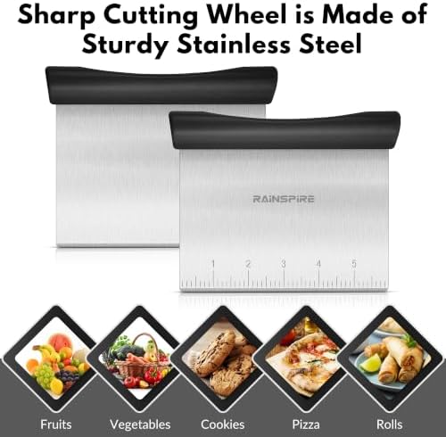 Multi-Purpose Stainless Steel Bench Scraper Dough Blender & Pastry Cutter - Image 6