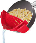 YEVIOR Clip on Strainer for Pots Pan Pasta,Silicone Food Pan Strainer by YEVIOR