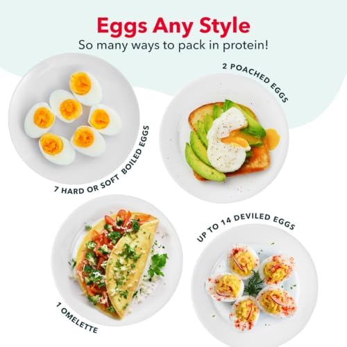 Dash Rapid Egg Cooker | Compact Poacher, Steamer, Boiler and Omelette Maker for Meal Prep, 7 Hard-Boiled Capacity with Auto Shut Off, Includes Egg Cutter & Tongs, Great for Dorms & Apartments, White - Image 5