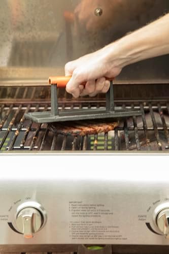 Cuisinart Burger Press with Wooden Handle, Cast Iron, Rectangle - Image 6