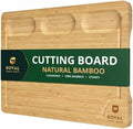 ROYAL CRAFT WOOD Bamboo Cutting Board with Juice Groove - Kitchen Chopping Board for Meat Cheese and Vegetables, Heavy Duty Serving Tray by ROYALCRAFTWOOD