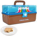 Nostalgia Jet-Puffed Lighted S’mores Caddy, Essential Marshmallow Roasting and S’mores Making Supplies for Camping, Vacation, and Backyard Bonfires, Carry Handle, Retractable Trays, and Carry Handle by Nostalgia