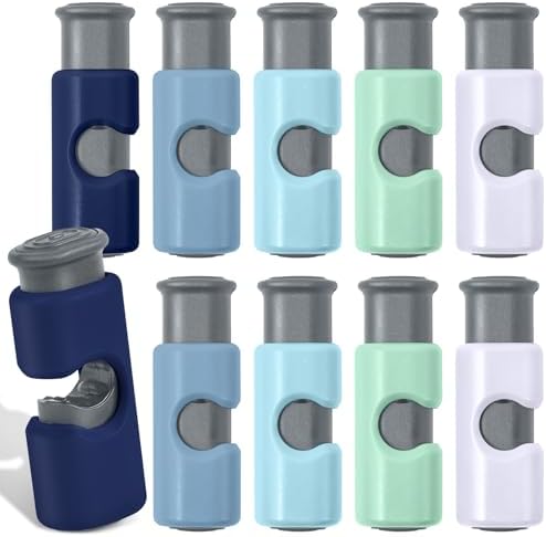 10 Pack Squeeze and Lock Bread Bag Clips, Reusable, Sturdy Plastic, Easy to Use, 5 Colors - Image 2