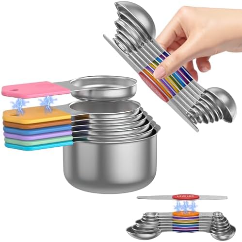 Magnetic Measuring Cups and Spoons Set by Abtrino