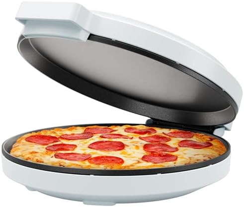 Chefman Everything Maker & Pizza Oven – 1440W Countertop Electric Pizza Maker with 12” Nonstick Cooking Plates, Plus Makes Quesadillas, Omelettes and More, with Indicator Lights and Vertical Storage by Chefman