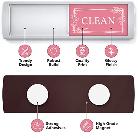 ASSURED SIGNS Dishwasher Magnet Clean Dirty Sign 7 x 2 Inch, Premium Build - Image 3