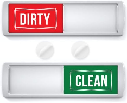 ASSURED SIGNS Dishwasher Magnet Clean Dirty Sign 7 x 2 Inch, Premium Build by AssuredSigns