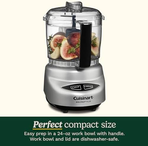 Cuisinart Mini-Prep Plus Food Processor, 3 Cup Mini Food Processor to Chop Herbs, Vegetables, and Hard Cheese, 3 Cup Work Bowl, Reversible Stainless Steel Blade, DLC-2A, White - Image 5