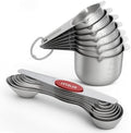 ChefAide Magnetic Measuring Cups & Spoons Set of 15 with Leveler by ChefAide