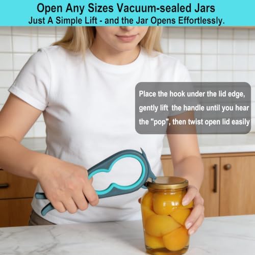 Jar Opener for Weak Hands, 5 in 1 Bottle Opener for Seniors with arthritis - Image 4