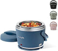 Crock-Pot 20-Ounce Electric Lunch Box Portable Food Warmer Faded Blue Perfect for Travel Car On-the-Go Keeps Food Warm Spill-Free Dishwasher-Safe (Pack of 4) by Crock-PotBrand