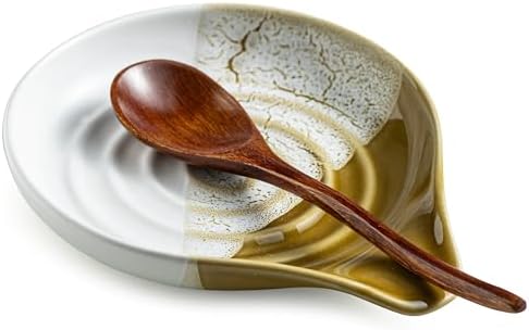 Ceramic Spoon Rest for Stove Top, Spoon Holder for Kitchen Counter by Cormomu