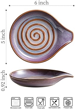 Spoon Rest, Ceramic Spoon Holder with Deep Drip Tray for Stove Top - Image 3
