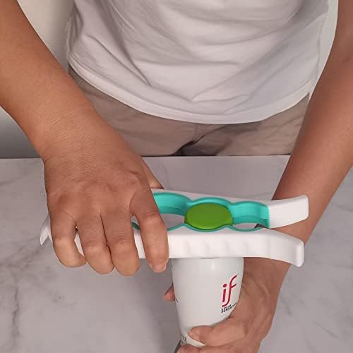 Otstar Jar Opener Bottle Opener and Can Opener for Weak hands, Seniors with Arthritis and Anyone with Low Strength, Mutil Jar Opener Get Lids Off Easily (White and Cyan) - Image 6