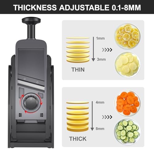 SupMaKin Safe Mandoline Slicer Plus, Adjustable Potaot slicer 1-8 mm - Image 4