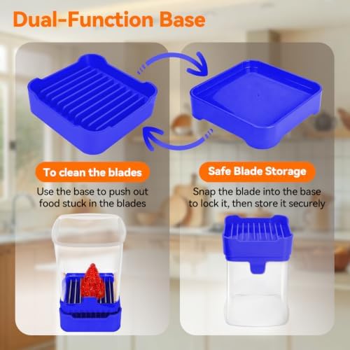 Strawberry Slicer Cup, Fruit Cutter – Quick-Slice, Meal Prep, Sapphire Blue - Image 6
