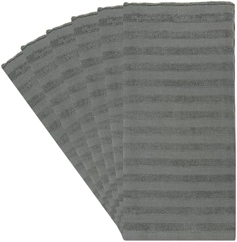 Premium Kitchen Towels 6 Pack 100% Cotton, 20"x28" - Anthracite Solid - Image 4