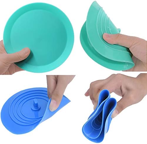 V-TOP Tub Stopper 2 Pack, 6 inches Large Silicone Drain Plug Hair Stopper Flat Suction Cover, Bathtub Accessories for Kitchen Bathroom and Laundry - Image 6