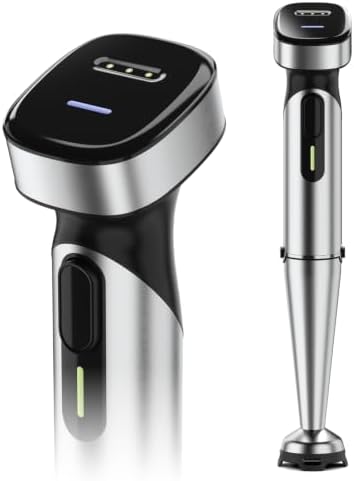 Turelar Cordless Immersion Blender Handheld with Rechargeable Battery by Turelar