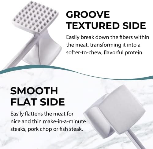 KITEXPERT Meat Tenderizer Hammer with Comfortable-Grip Handle, Dual-side Mallet for Kitchen, Heavy Duty Pounder For Tenderizing Steak, Beef and Fish - Image 3