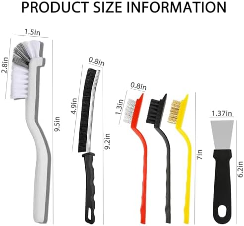 Crevice Cleaning Brush 12-Pack - Heavy Duty Hard Bristle Gap Brush for Deep Cleaning - Ultra-Thin Window Track Cleaning Tool for Shower Grout, Sliding Doors, Baseboards & Auto Detailing - Image 3